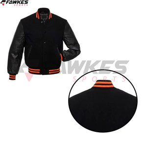 Varsity Jacket <b>Wool</b> Body Genuine Leather <b>Arms</b> Letterman Jacket College New Fashion Design Men Varsity Jacket - Product Image 5