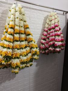 Guirlande de fleurs artificielles en tissu multicolore pour décoration indienne Cadeau de pendaison de crémaillère Décoration de fête de mariage - Product Image 5