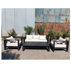 Juegos modernos de jardín de madera maciza, juegos de sofás de jardín súper cómodos para sala de estar, restaurante y muebles de jardín - Product Image 6