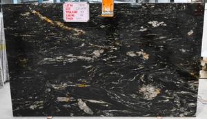 Superficie pulida de losa de granito de oro de titanio de gran tamaño de diseño moderno con tinte dorado - Product Image 4