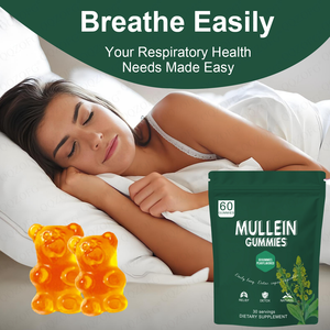 Mullein หมากฝรั่งเคี้ยวได้สำหรับทำความสะอาดปอดและดีท็อกซ์อาหารเสริมเพื่อสุขภาพระบบทางเดินหายใจ60หมากฝรั่ง - Product Image 3