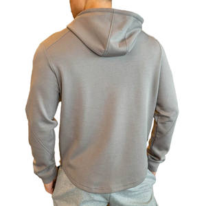 Venta al por mayor hombres Etiqueta Privada Impresión logotipo gimnasio ropa deportiva entrenamiento Fitness Sudadera con capucha de talla grande polar hombres deporte Sudadera con capucha - Product Image 2
