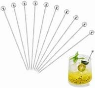 Luxury Metal Olive Picks Reusable Stainless Steel Skewers Modern Design <b>Bar</b> Kitchen Accessories - Product Image 6