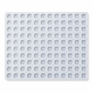 Moule à bonbons en silicone à 120 cavités rondes avec symbole en relief pour le développement de confiseries - Product Image 3