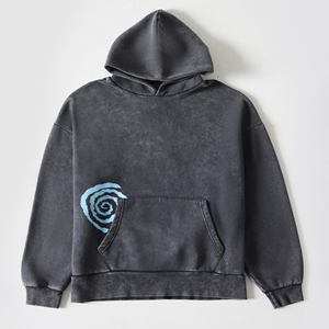 เสื้อฮู้ดซักหินของผู้ชายปรับแต่งได้สไตล์วินเทจผ้าคอตตอน100% ครอปแบบปรับแต่งได้สไตล์วินเทจ - Product Image 1