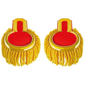 Nouvelles épaulettes en fil de bullion avec franges dorées, uniformes de fanfare décorés de paillettes, en métal - Product Image 1