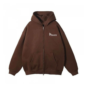 Nouveau sweat à capuche zippé streetwear épais 420 g/m² pour homme, coupe oversize, délavé à l'acide, effet soleil, coupe ample et lourde, 2026 - Product Image 5