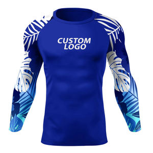 Rashguards MMA pour hommes écologiques, qualité supérieure, séchage rapide, manches longues, tissu 220 grammes, prix de gros compétitif - Product Image 1