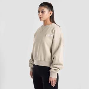 Vital Edge <b>Women's</b> Silk <b>Half</b> <b>Zip</b> Crop <b>Sweatshirt</b> Puff Printing Hood Winter Beige <b>Half</b> Sleeve High Quality Light Weight XS Size - Product Image 3