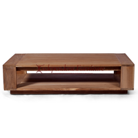 Table basse en teck massif naturel, style moderne minimaliste, couleur personnalisée pour la maison, le salon, l'hôtel, le café