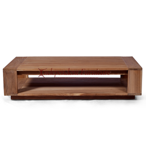 Natural Teak <b>Coffee</b> <b>Table</b> Minimalist Stylish Modern for Home Living Hotel Cafe - Product Image 3