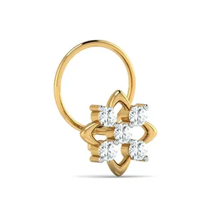 Anneau de nez vintage plaqué or, bijou de corps pour femme, mariage - Product Image 4