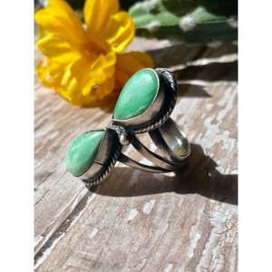 Anillo de Acero Inoxidable Chapado en Oro Rosa de 18K con Turquesa Sonora Dorada de Tim Smith, Talla 7.25, Engaste de Bisel, Incrustación, Regalo Perfecto - Product Image 4