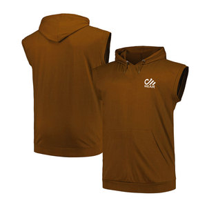 Top Selling High Quality <b>Sleeveless</b> <b>Hoodie</b> for <b>Men</b> Spring Fleece Cartoon Pattern Custom Logo OEM Service - Product Image 2