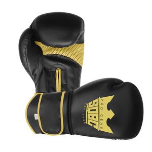 Guantes de boxeo negros de 12oz para adultos-Diseño profesional con cordones con logotipo personalizado-Material de cuero genuino - Product Image 5