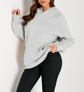 Sudaderas Extra Grandes con Capucha de Forro Polar para Mujer, Suéteres de Manga Larga para Invierno/Otoño con Bolsillo, Nuevo Estilo con Logotipo Frontal con Patrón de Letras - Product Image 4