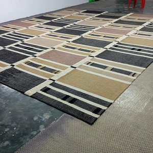 2025 mejor precio alta calidad suave versátil moderno Handloom Dhurrie algodón trenzado Jacquard técnica alfombras de tejido plano pila de bucle - Product Image 3