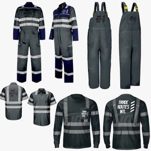 Wholesale Custom Workwear Set Branded Bib Button-up Polyester Shirt Crew Neck <b>Waterproof</b> Windproof Durable <b>Overall</b> Workwear - Product Image 1
