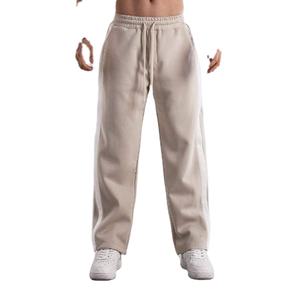 Ventes en gros de pantalons de jogging décontractés surdimensionnés pour hommes, coupe ample, coupe large, coupe droite, coupe évasée, en toile tissée, coupe-vent - Product Image 3