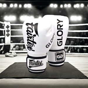 Guantes de Boxeo Muay Thai Fairtex de Diseño Personalizado, Entrenamiento de Alta Calidad, Estilo Mexicano, Cuero Blanco, Dedos Completos - Product Image 1