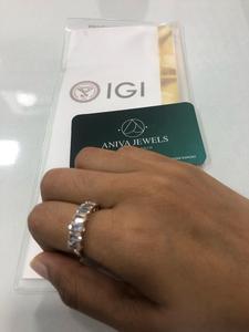 แหวนแต่งงานเพชรเม็ดมรกตสีโรสโกลด์18Kt 3.35กะรัตเพชรที่ปลูกในห้องทดลองเครื่องประดับสุดคลาสสิก IGI สำหรับการหมั้น - Product Image 4