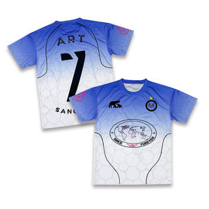 Camiseta de fútbol personalizada OEM al por mayor, camiseta de fútbol retro con logotipo bordado y sublimación de alta calidad - Product Image 3