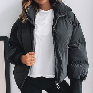 High Quality <b>Women's</b> Slim Fit Puffer <b>Jackets</b> Fashionable Stand Collar with Breathable Knitted Feature cheap price breathable - Product Image 5