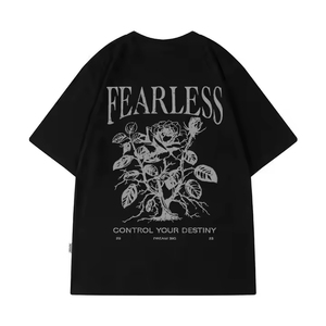 T-shirt unisexe 100% coton délavé à l'acide haute qualité en satin 220GSM poids lourd à manches courtes avec logo personnalisé sérigraphie Vintage ODM - Product Image 3