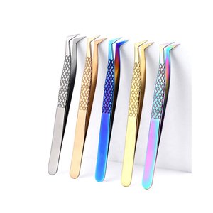 Professional Fettle Med Gold Coated Stainless Steel Eyelash Extension Tweezer | Anti-Static Durable Precision Volume Lash <b>Tool</b> - Product Image 6