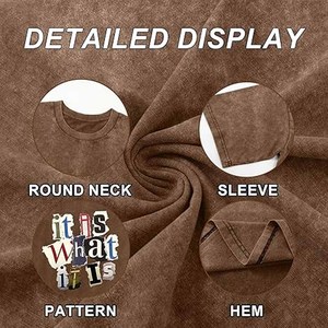Alta calidad tamaño EE. UU. 240gsm hombro caído cuello redondo Camiseta patrón de impresión clásica de gran tamaño para todos los días - Product Image 6