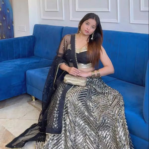 2025 última llegada diseñador pesado dos tonos seda Lehenga Choli mejor calidad nupcial boda desgaste para fiestas verano mejor precio - Product Image 1