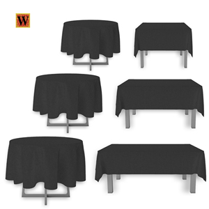 Nappe noire résistante à l'eau, nappe de Table lavable pour la maison, le Restaurant, la réception de mariage, le Banquet - Product Image 2