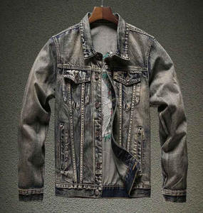 Vestes pour hommes tendance 2024, vente en gros personnalisée, veste en jean grande taille, boutons multicolores, veste en jean longue pour le travail, pièce unique - Product Image 1