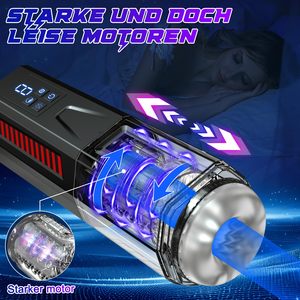 3D thực tế âm đạo stroker Hands-free thủ dâm sốc kép rung đẩy xoay điện masturbator máy cho nam giới - Product Image 3