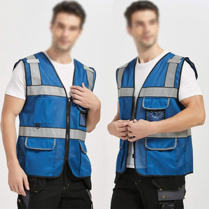 Gilet de travail réfléchissant unisexe 2026, respirant, certifié EN, logo personnalisé, haute qualité, sans manches, en coton, pour la construction - Product Image 4