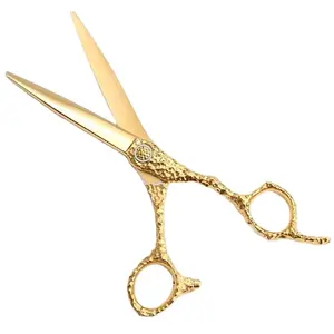 Kit de tesouras de corte de cabelo em aço inoxidável para cabeleireiro, conjunto de tesouras de barbeiro para corte de cabelo de 6 polegadas