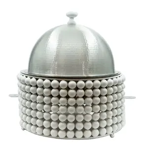 Latest Metal Hotpot Casserole Pot In Best Premium Handmade White Coated Casserole Round Shape For Kitchen Food Serving Use