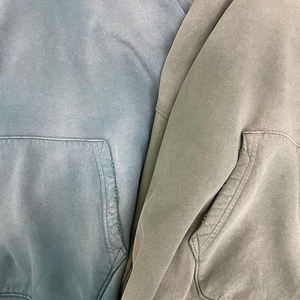 Sudadera con Capucha Personalizada Estilo Vintage Desgastada para Hombre, Lavada al Ácido, con Salpicaduras de Pintura, Decolorada por el Sol, Sin Cordones - Product Image 3