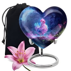 Urnes funéraires de crémation en forme de coeur de qualité naturelle pour les cendres Urnes funéraires de crémation en laiton de forme unique à bas prix 2024 - Product Image 4