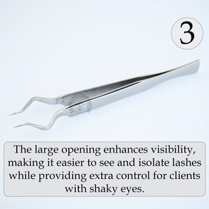 High Quality Convenient Quick Eyelash Secretion Forceps <b>Separator</b> Tool Stainless Steel Isolation <b>Lashes</b> Grafting Tweezer - Product Image 4