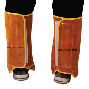 ปลอกหุ้มรองเท้านิรภัยสำหรับงานเชื่อมสวมใส่สบายตัวป้องกันขาหนังพร้อมการป้องกันไฟฟ้าสถิตย์สำหรับป้องกันอัคคีภัย - Product Image 4