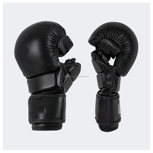 ถุงมือฝึกซ้อมหนัง PU แบบกำหนดเองสำหรับมืออาชีพ สำหรับชกมวย MMA UFC ยิงปืน ซ้อมต่อย ปิดด้วยแถบตีนตุ๊กแก - Product Image 1
