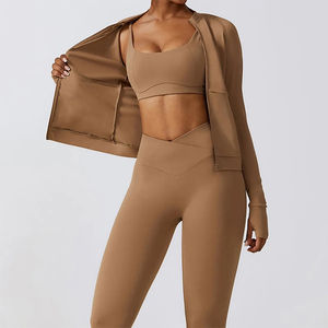 Chaqueta Deportiva de Yoga para Mujer 2025, Estampada, Manga Larga, con Cierre, Ajustada, Ligera, Transpirable, para Correr - Product Image 5