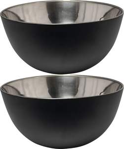 Tazón de Metal Plateado y Negro, Nuevo Diseño Clásico, Decoración Elegante, Tazón Moderno de la Mejor Calidad, Tazones de Metal en Oferta - Product Image 3