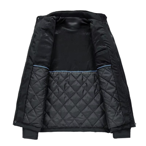 Otoño Invierno impermeable a prueba de viento 100% poliéster chaqueta Bomber para hombre con cuello levantado estilo Casual de talla grande disponible - Product Image 5