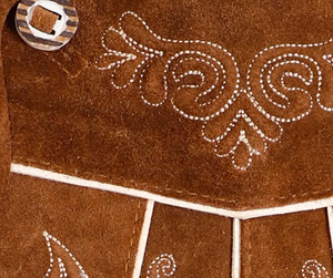 Pantalon en cuir de vache fendu bavarois Lederhosen nouveaux hommes bavarois Lederhosen marron Oktoberfest Lederhosen prix les plus bas à bas prix - Product Image 2