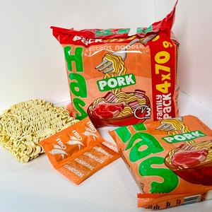 Nouilles instantanées au blé HAS Fried Pork 280g, format familial, saveur intense, 18% de matières grasses, cuisson en 3 minutes, durée de conservation de 12 mois - Product Image 3