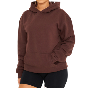 Sweatshirts à capuche pour femmes personnalisés poids lourd 100% coton chenille broderie graphique sweatshirts à épaules tombantes Streetwear - Product Image 3