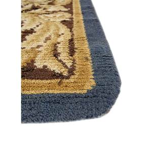 Tapis en laine noué à la main Aalam Blue Pae-5940 à motif médaillon pour la décoration de la maison et de la voiture, salon, taille 9x12, tapis Jaipur US - Product Image 4