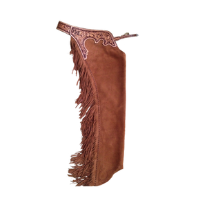 Equipo de alta calidad Deportes al aire libre Cowboy Chap Western Leatherwork Yoke Chaps con productos de caballos con flecos - Product Image 5